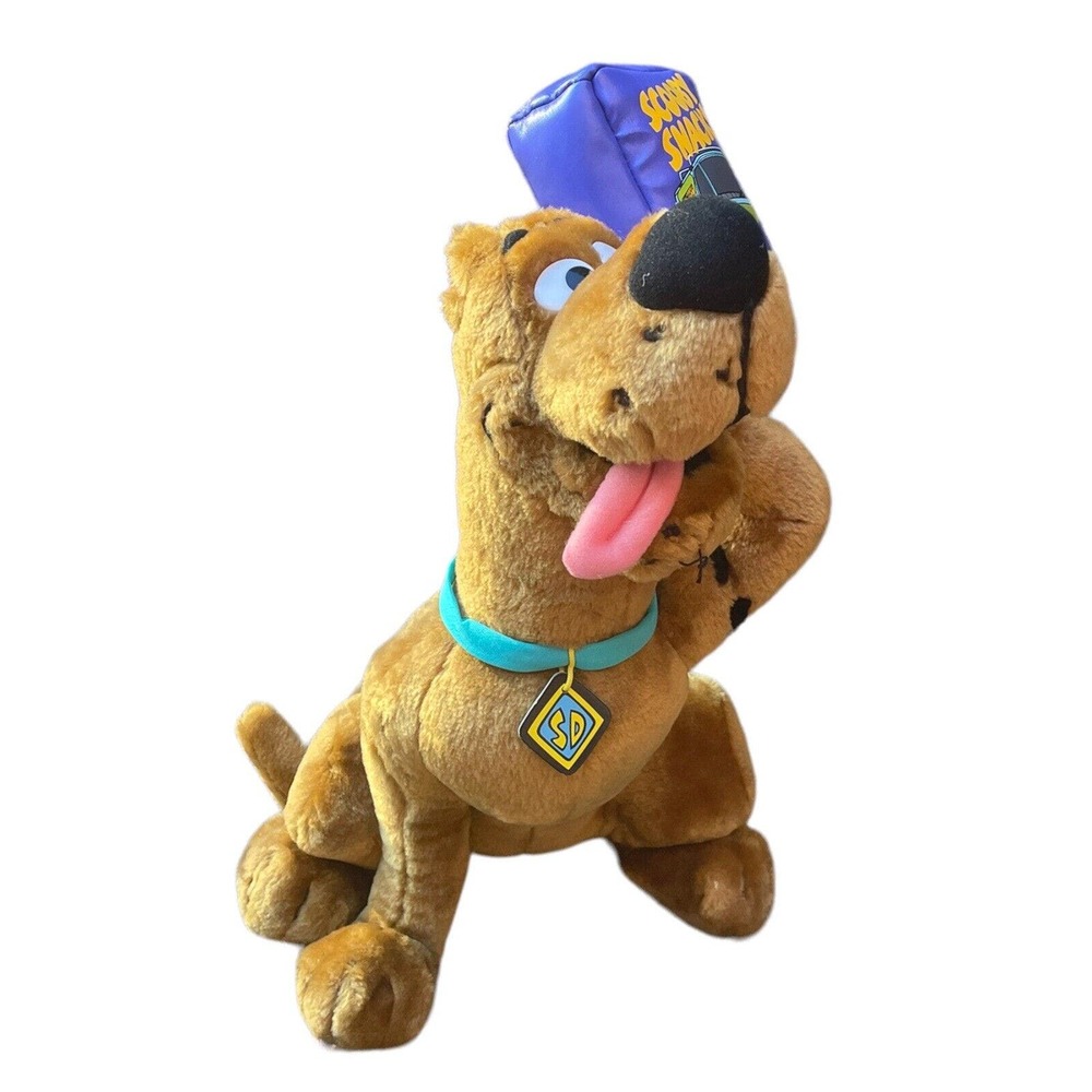 Large 19" Scooby Doo w/ Scooby Snacks Bag Plush Toy Network Cartoon Network VTG